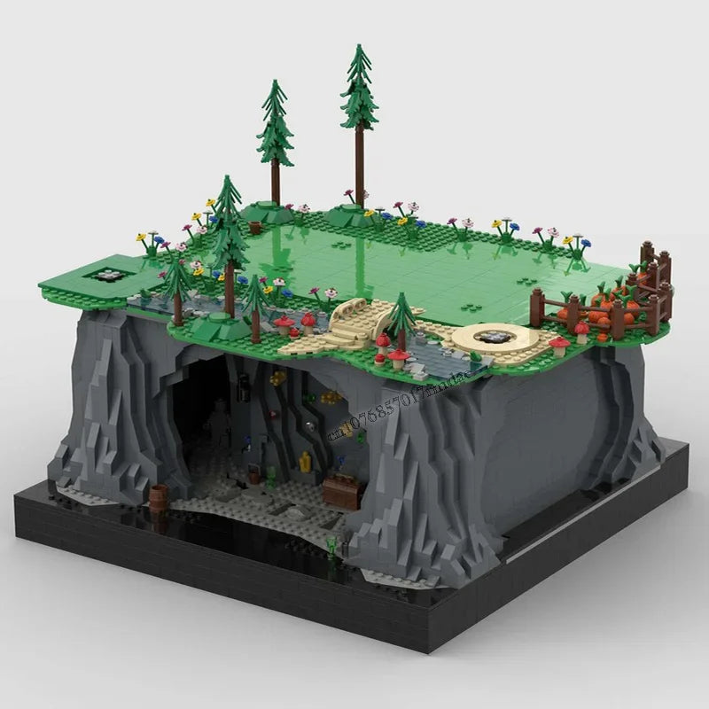 MOC 3185PCS Fairy Tale World The Diamont Mine of Seven Dwarves model DIY creative ideas Child Toy Assembly Puzzle Gift MOC-43242