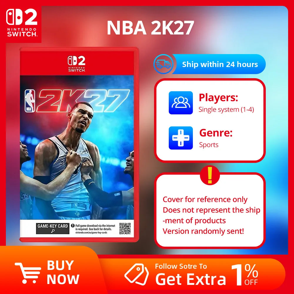 Nintendo Switch 2 Game -NBA 2K27 - Games Physical Cartridge for Nintendo Switch OLED Lite