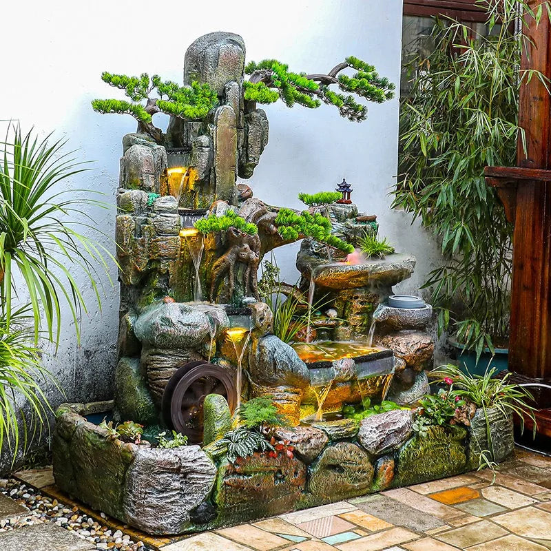 Large Scale Creative Waterfall Decoration Friends Rural Home Decor Indoor Ornaments