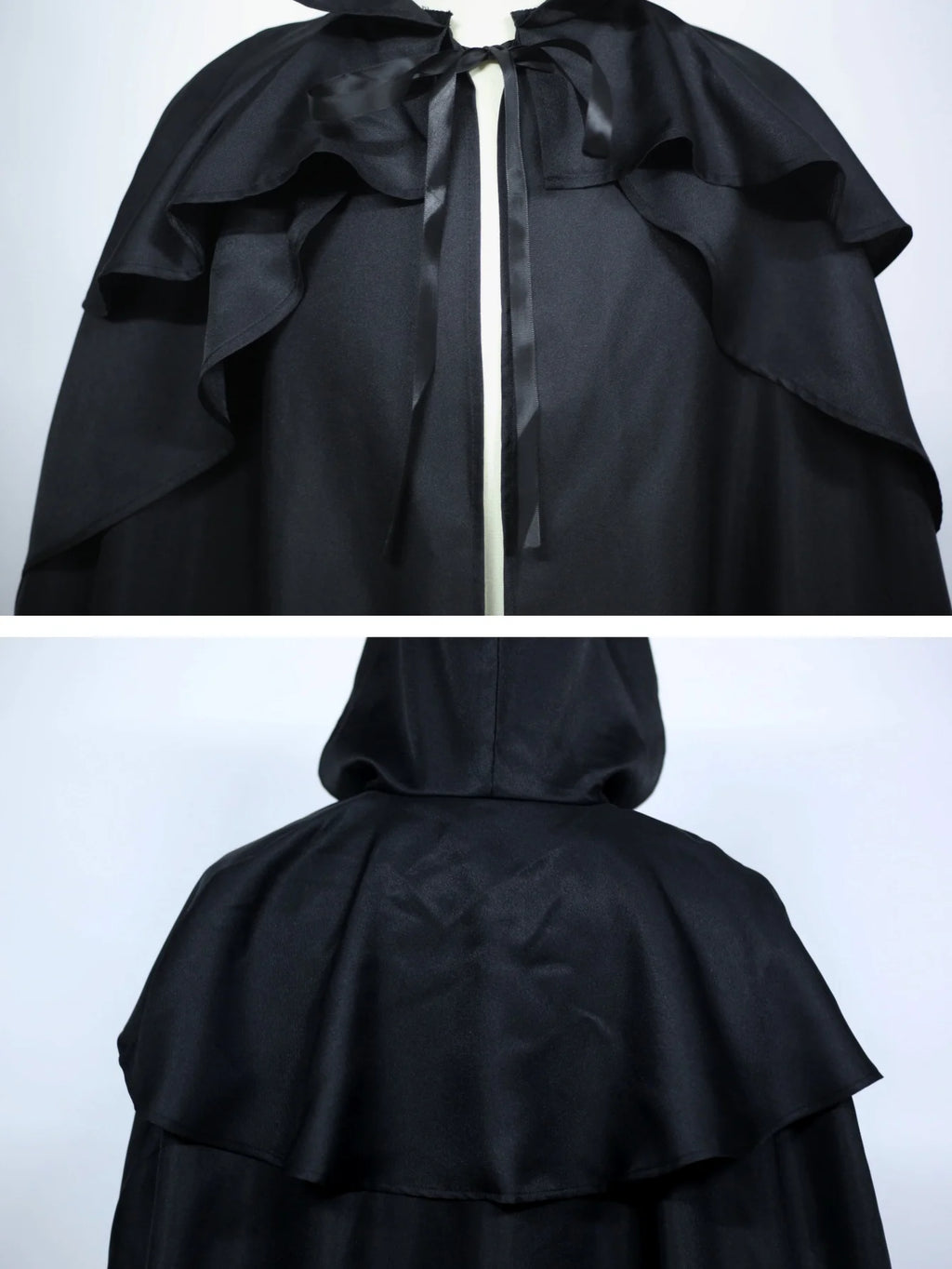 Medieval Vintage Hooded Long Cos Cloak, Dark Green Double Lapel Tie Cape, Unisex Ranger Hunter Wizard Role Play Costume, Retro Gothic Cosplay Coat for Halloween Stage Performance