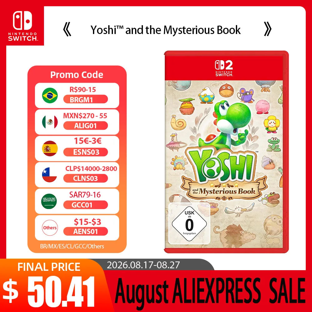 Nintendo Switch 2 -Yoshi™ and the Mysterious Book - Games Adventure Action and RPG Genre Switch 2 Edition