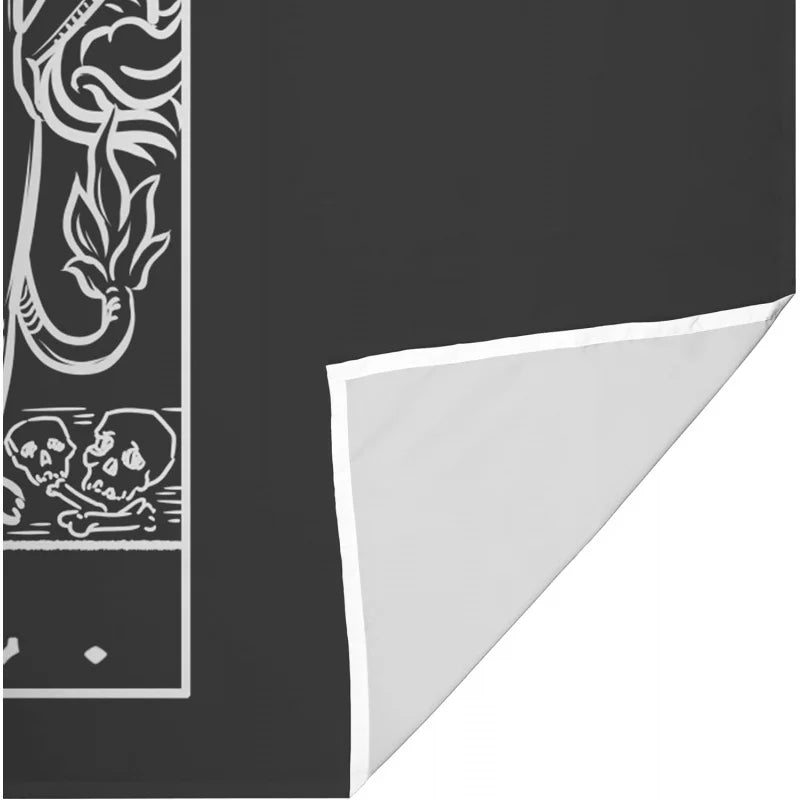 VIKAMA Devil Tarot Tapestry (Black And White) - Bavermott - Gothic Evil Witch Halloween Home Decoration Wall Hanging