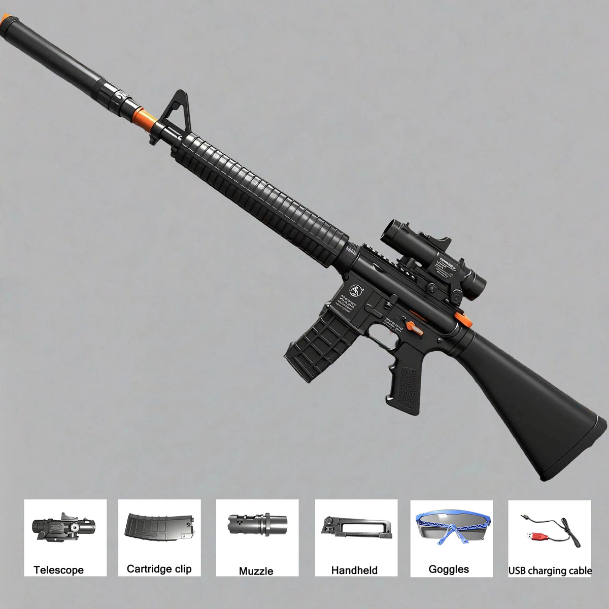 M16 Gel Water Ball Blaster，for Outdoor Activities Game Party.2MODE:Hand Movement And Electric Full Auto
