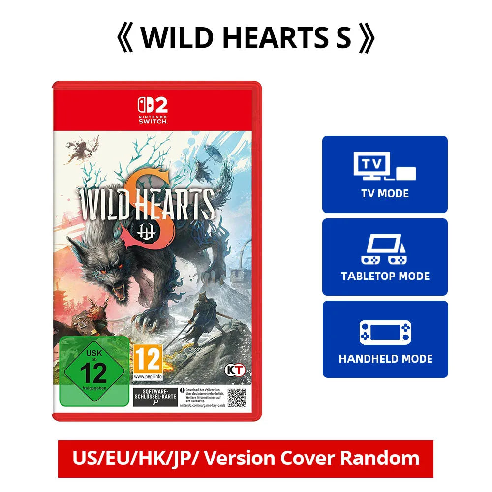 Nintendo Switch 2 Game  - WILD HEARTS S -  Nintendo Physical Game Card for Switch 2