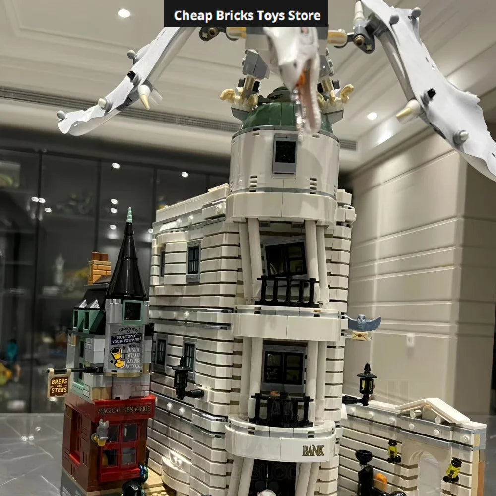 Cheapest 4803Pcs Gringotted Wizarding Bank Collectors Edition Building Block Model Birthday Christmas Gifts S