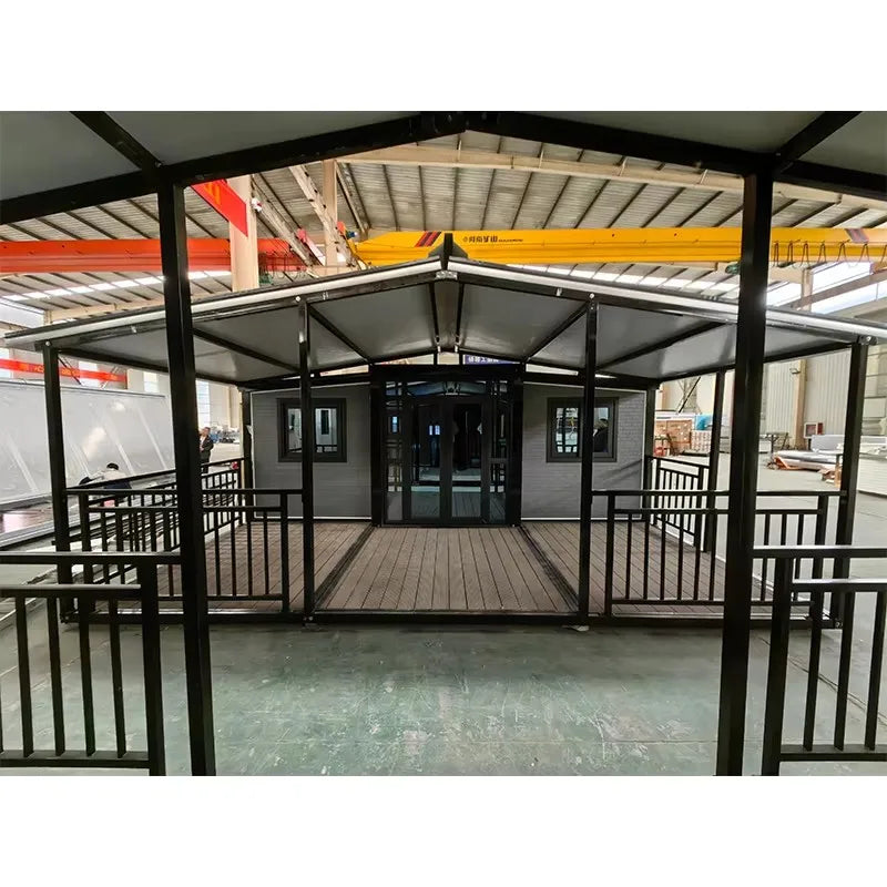 High Quality Folding House Living Villa Prefabricated Expandable Container House 2 Bedrooms Prefab Portable Mobile Tiny Home