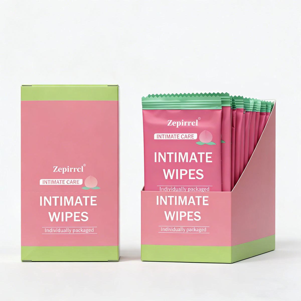 2 Boxes of Disposable Feminine Intimate Wipes, Ph Balanced, Gentle and Skin-Friendly, Individually Packaged, Suitable for Daily Use, Menstruation, Travel, Fitness, and Postpartum Use Each Box Contains 60 Tablets