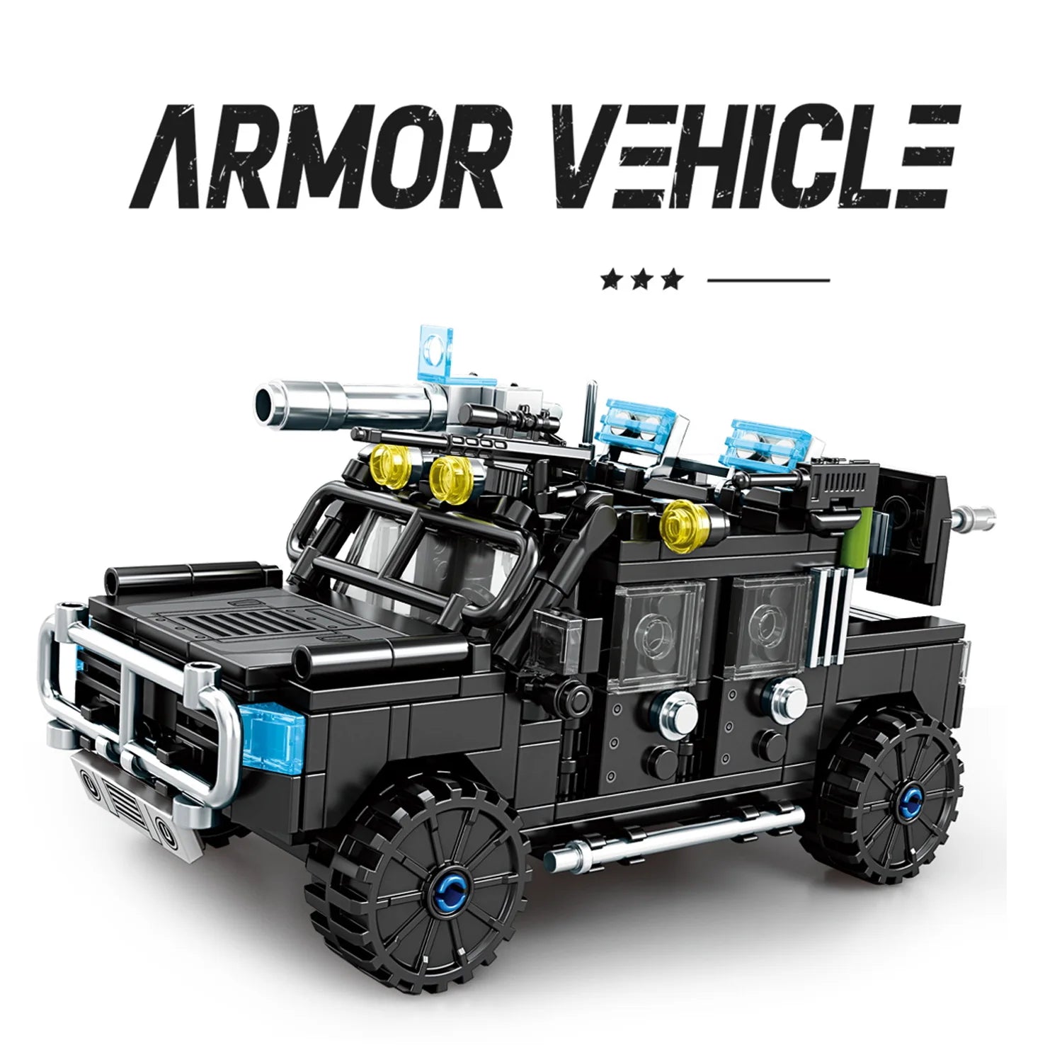 Building Blocks Set, Helicopter & Armored Vehicle Model Kit, DIY Vehicle Construction Toy, Helicopter Toy, Car Toy