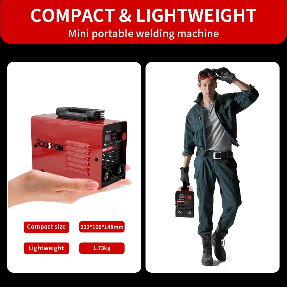 MMA ARC Welding Machines ARC Current Adjustable LED Digital Display Electric Welding Equipment Car Repairing Tools for Household