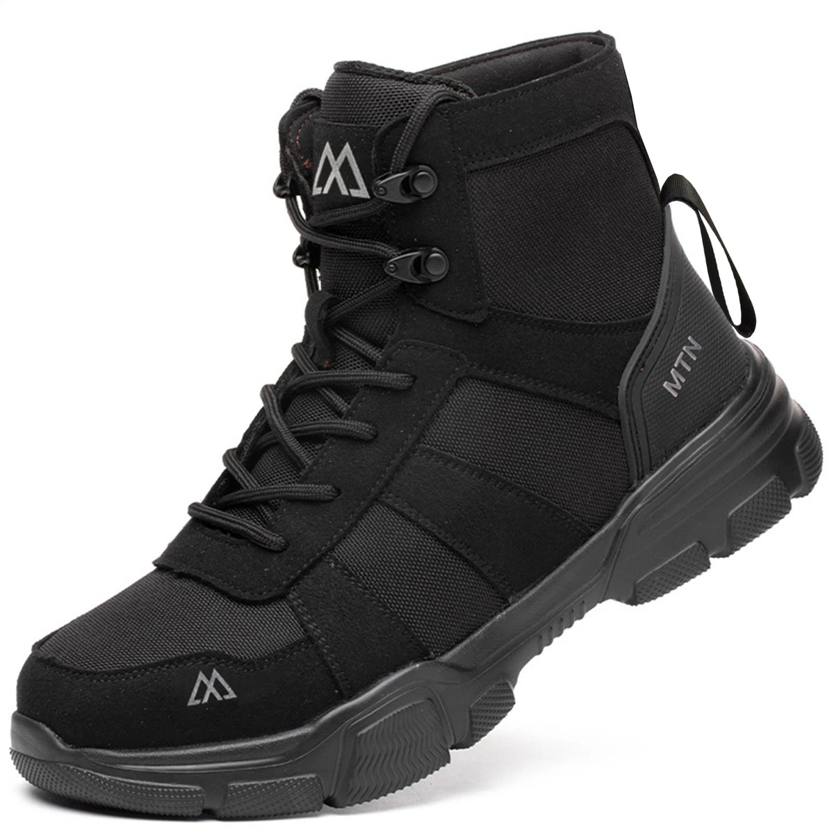 Halloween Men's Steel Toe Work Boots Water-Resistant Anti-Impact Puncture-Proof Tactical Hiking Boots for Industrial Outdoor Use