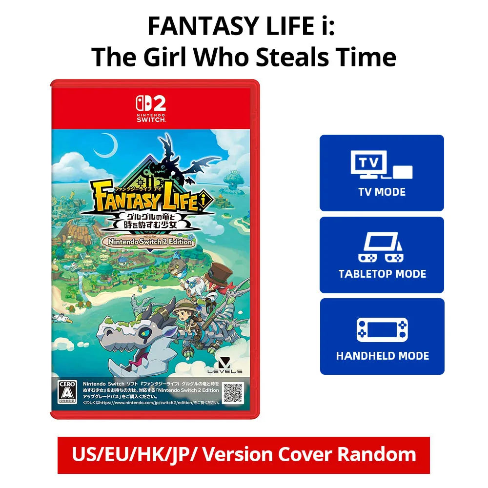 Nintendo Switch 2 Game  - Fantasy Life i Guruguru Dragon and the Timeless Girl - Games Physical Cartridge for Switch 2