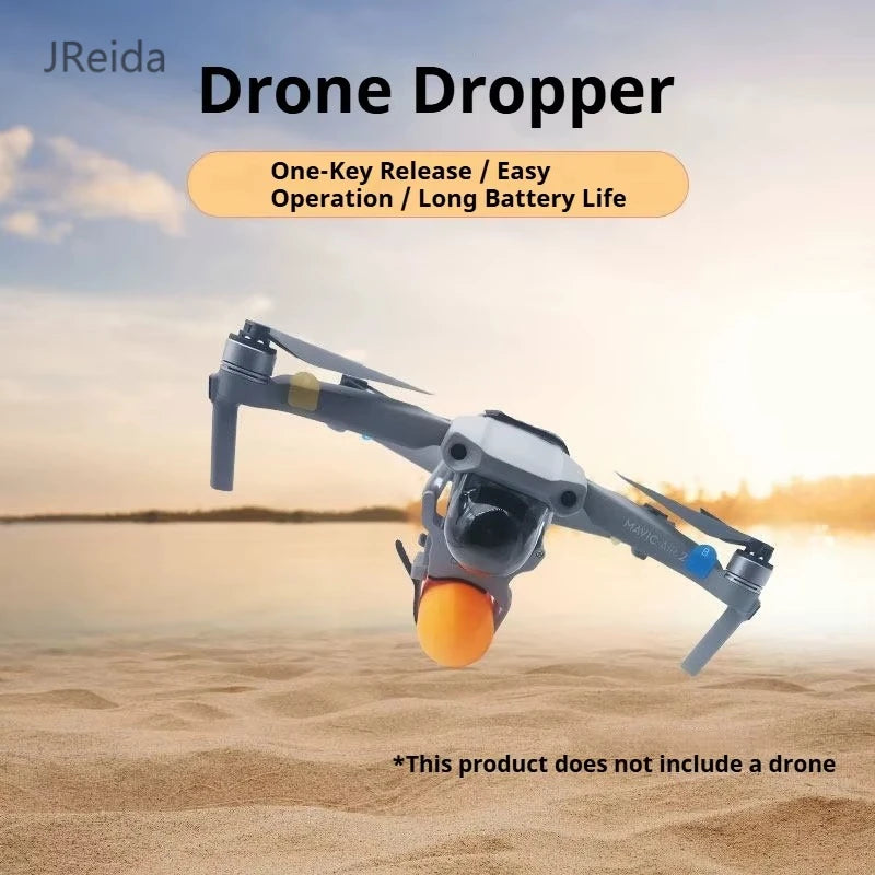 Universal drone air drop system, compatible with DJI Air3/2S/Mini4/Mavic 3 Pro, for dropping payloads.