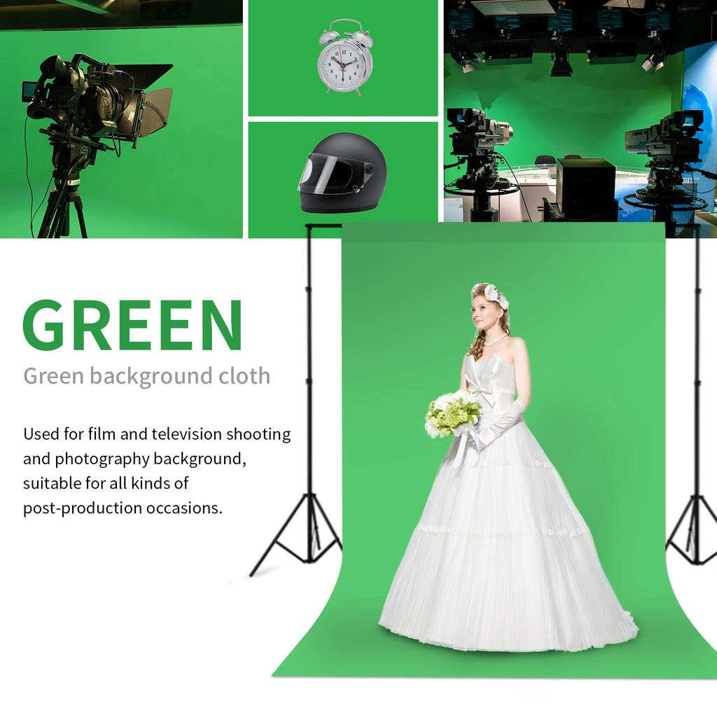 Selens Green Screen Backdrop Chroma key 1.6m x 3m Background for Studio Photo Lighting Green Screen Collapsible Background