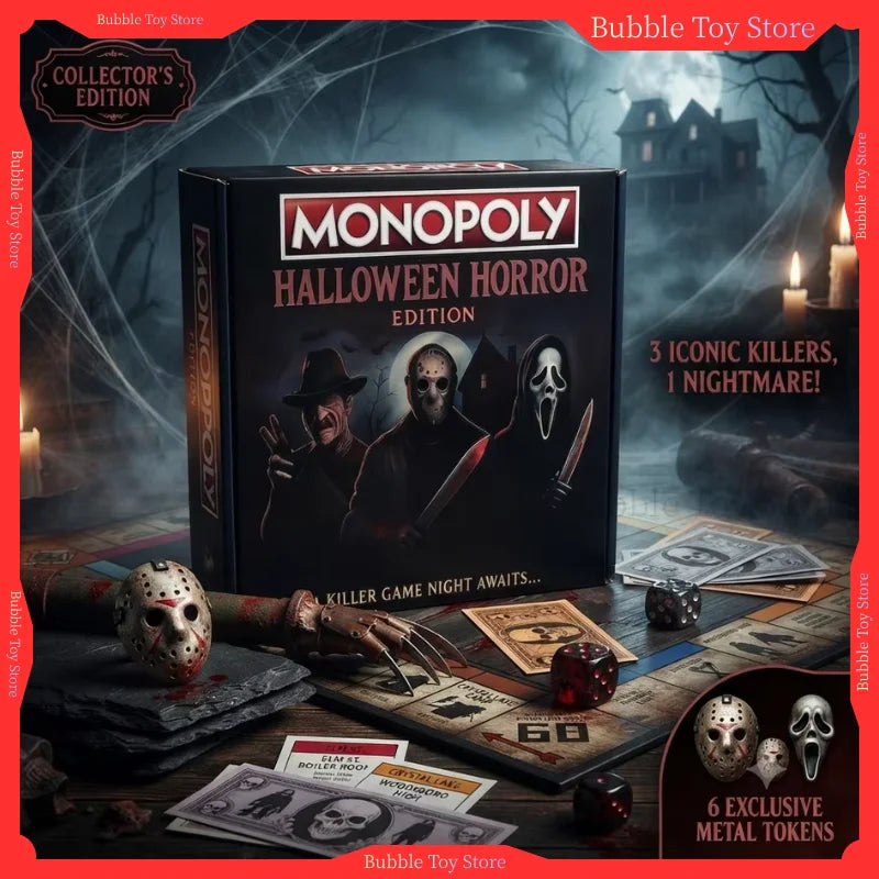 Halloween Monopoly Desktop Chessboard Game Horror Movie Killer Character Theme Family Party Horror Enthusiasts Collected Gifts