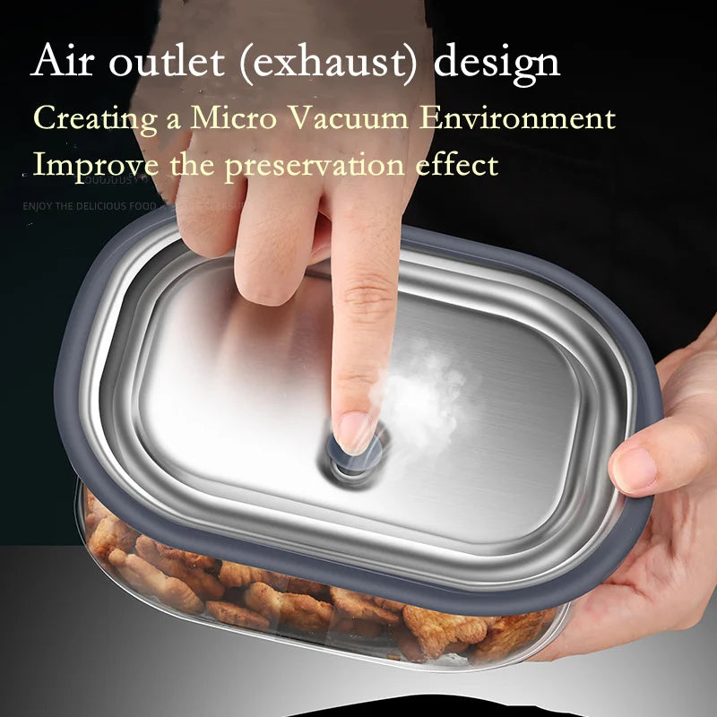 Food Grade High Borosilicate Glass Lunch Box Microwave Oven Insulation Bento Box Fruit Sealed Box Silicone Pad Square Lunch Box