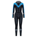 Superhero Nightwing Men Cosplay Zentai Bodysuit Dick Jumpsuit Costume Halloween Party Cosplay Catsuit Spandex Long Sleeves New