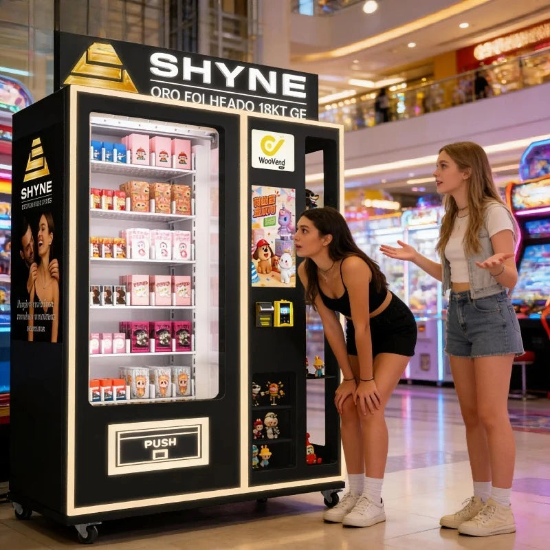 Smart beauty vending machines with card readers, jewelry vending machines, cosmetics vending machines in shopping malls for sale