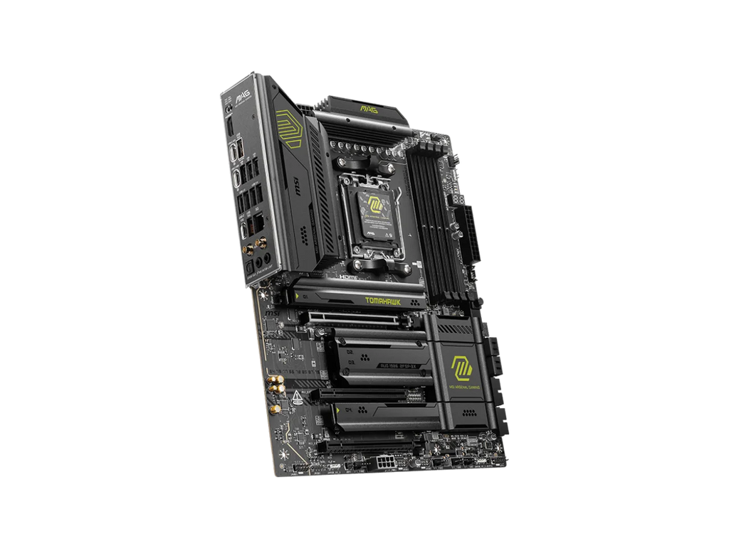 MSI MAG X870E TOMAHAWK WIFI Motherboard, ATX - Supports AMD Ryzen 9000 / 8000 / 7000 Processors, AM5 - 80A SPS VRM, DDR5 Memory Boost 8400+ MT/s (OC), PCIe 5.0 x16, M.2 Gen5, Wi-Fi 7, 5G LAN