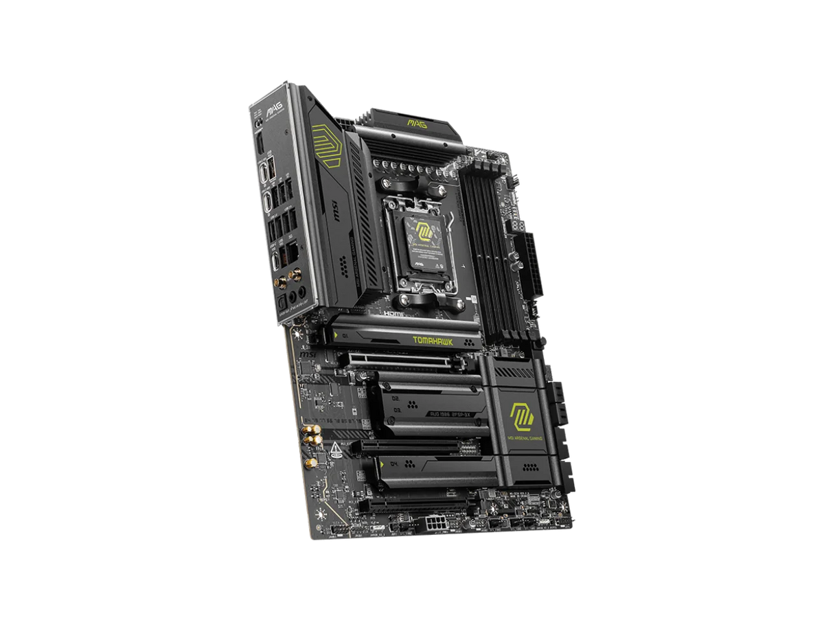 MSI MAG X870E TOMAHAWK WIFI Motherboard, ATX - Supports AMD Ryzen 9000 / 8000 / 7000 Processors, AM5 - 80A SPS VRM, DDR5 Memory Boost 8400+ MT/s (OC), PCIe 5.0 x16, M.2 Gen5, Wi-Fi 7, 5G LAN