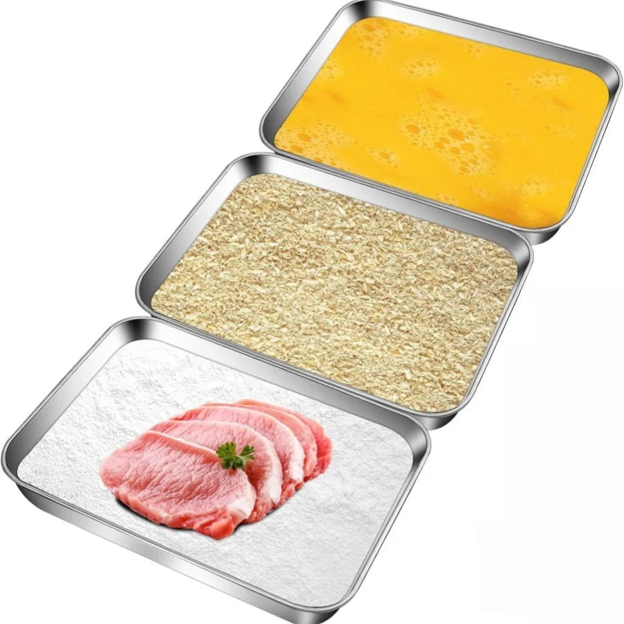 Stainless Steel Fresh-Keep Box Sealed Lunch Box with Lid Rectangle Food Container Fruit Refrigerator Storage Organizer Container