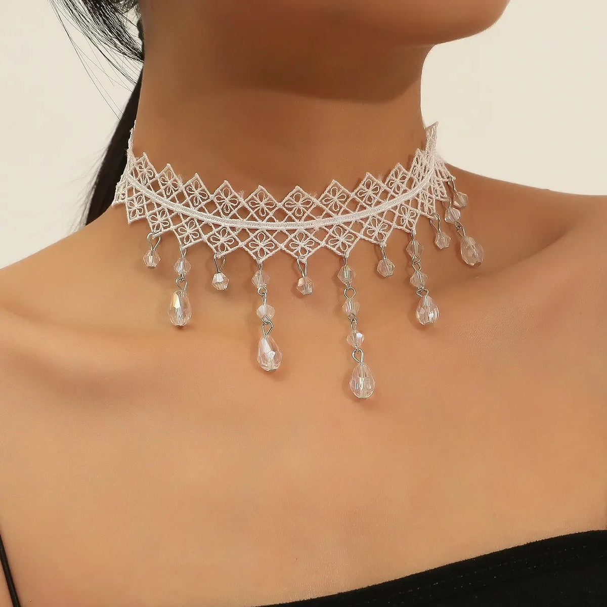 Neo-Gothic Punk Black Sexy Lace Chokers Necklace For Women Fashion Retro Clavicle Chain Halloween Collar Choker Steampunk Gifts