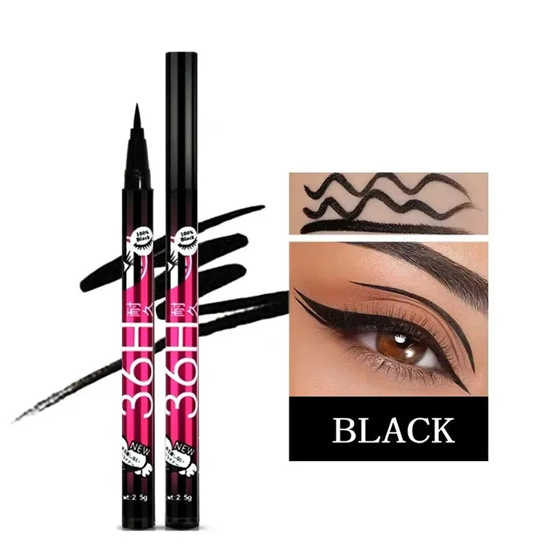 1/5/12PCS Black Liquid Eyeliner Set Waterproof Quick Dry Ultra Fine Smooth Eye Liner Pencil Pen Makeup Cosmetic Beauty Tools