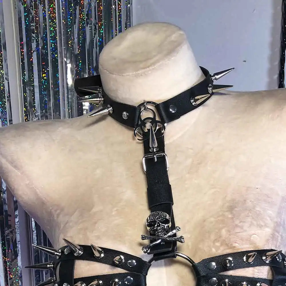 Cross Goth Eco Hand Made Grunge Gothic Tank Emo Club Wear E-Girls Harajuku Teen 90s Y2K TOPS DIY Kawaii Skull Punk Rock