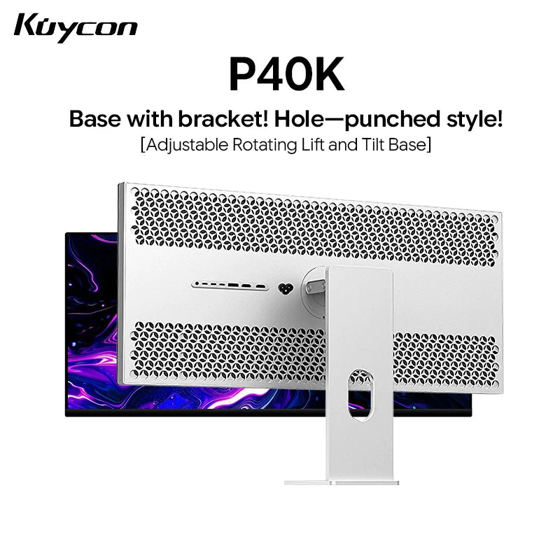 120Hz 40 Inch Gaming Monitor Kuycon P40K UHD IPS PC LED Display HDR 99%sRGB 400 Nits Computer Screen Anti-glare HDMI Type-C VESA