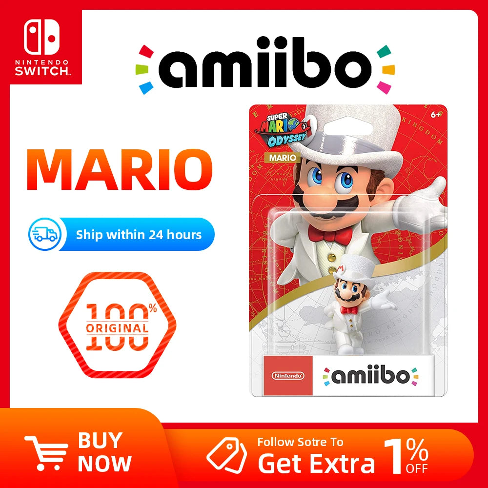 Nintendo Amiibo Figure Wedding Outfit - Peach /Bowser/Mario - Super Mario Odyssey-for Switch Game Console Game Interaction Model