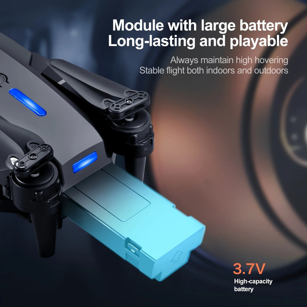 2026 Upgraded E88 PRO MAX Foldable Drone with Dual Cameras, 8K Screen Remote Control, Extra Batteries, One Key Return, Portable RC Quadcopter for Adult Beginners, Black Friday Christmas Holiday Gift