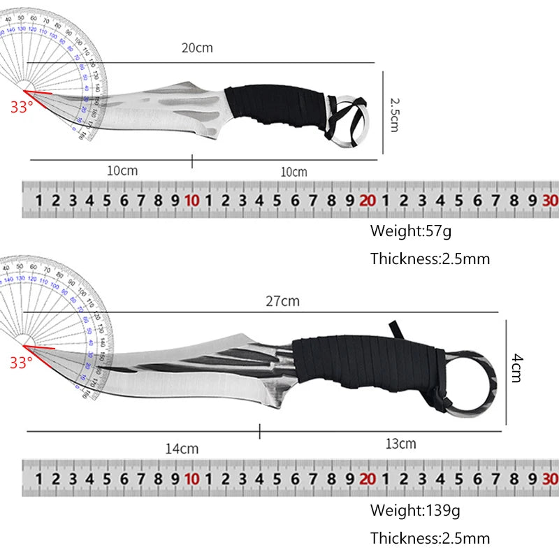 Forged 2pcs/set Boning Knife Kitchen Meat Cleaver Chef Knife Butcher Knife Barbecue Fishing Cutting Tools with Sheath