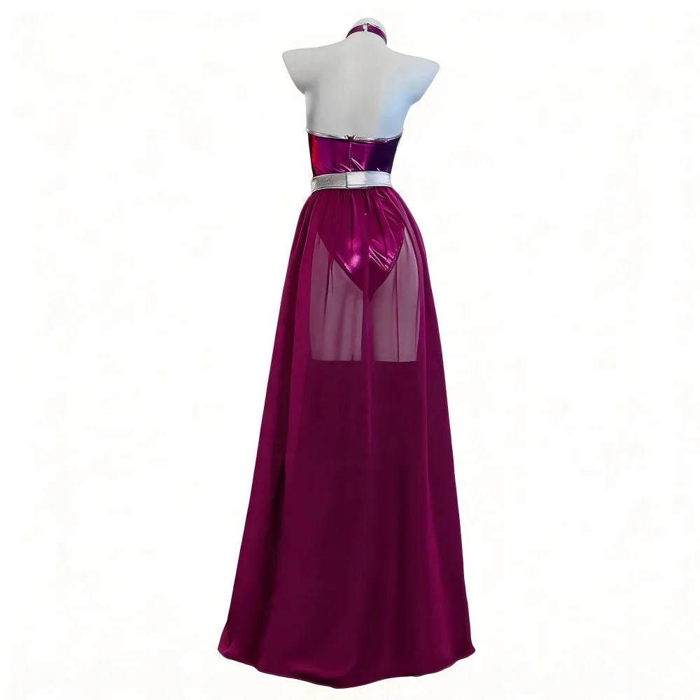 Anime Teen Titans Starfire‌ Purple Jumpsuit Cosplay Costumes for Halloween Party Costume Performance Clothes for Adults Women