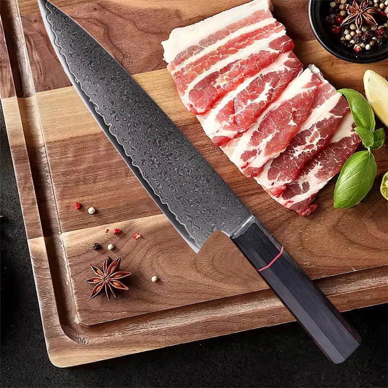 professional Japanese kitchen knife Set VG10 Core Damascus steel 67-layer chef's multi-purpose knives G10 Handle Cooking Tools