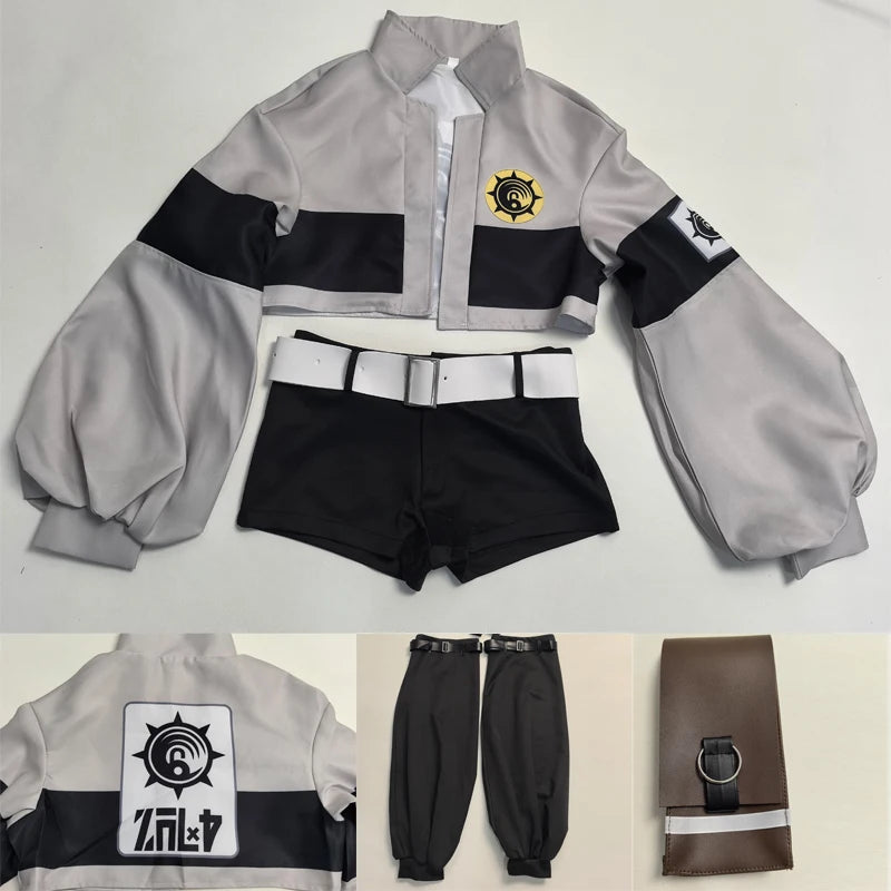 GACHIAKUTA Riyo Cosplay Costume Anime Reaper Full Set with Vest Shorts Waist Bag Halloween Christmas Plus Size Suit