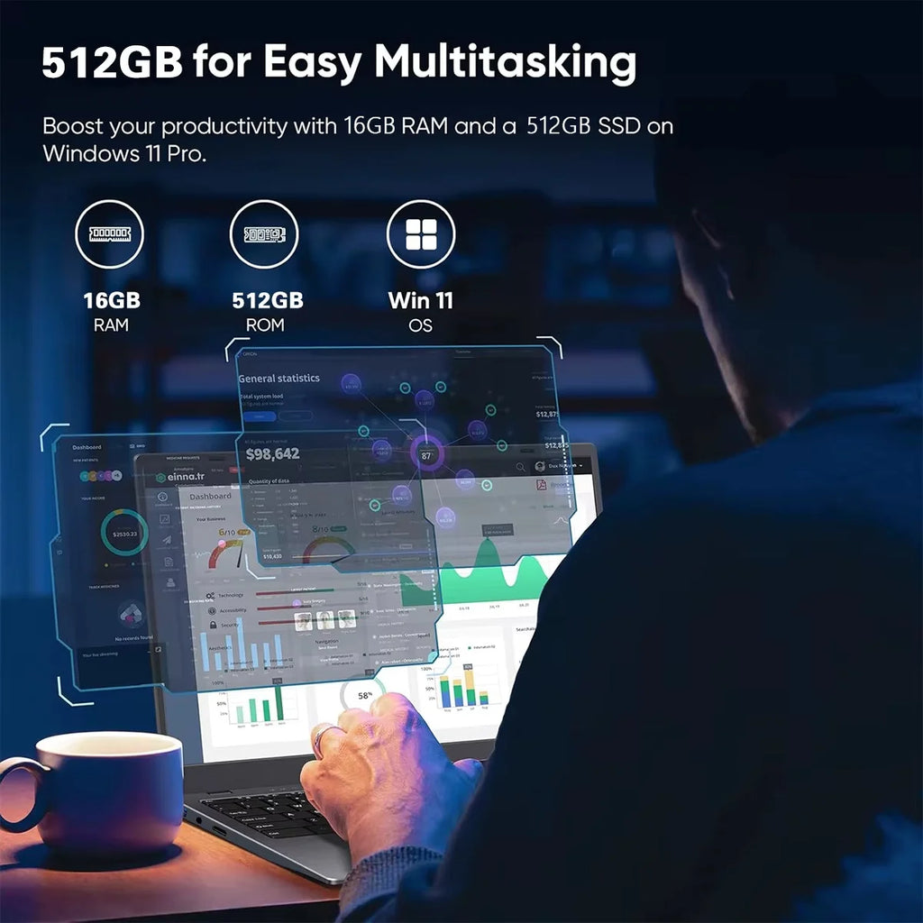 Portable Intel Core I9 10980HK Laptop 16GB RAM 1TB 2TB SSD Windows 11 15.6 inch Gaming Computer Fingerprint Unlock PC 4K Laptops
