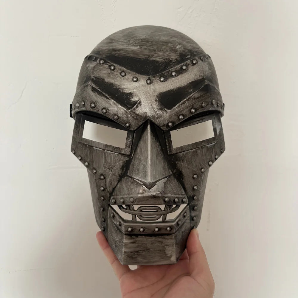 Dr Doom Mask Cosplay Victor Von Doom Thicken Plastic Masks Halloween Carnival Dress Up Party Costume Props Deluxe
