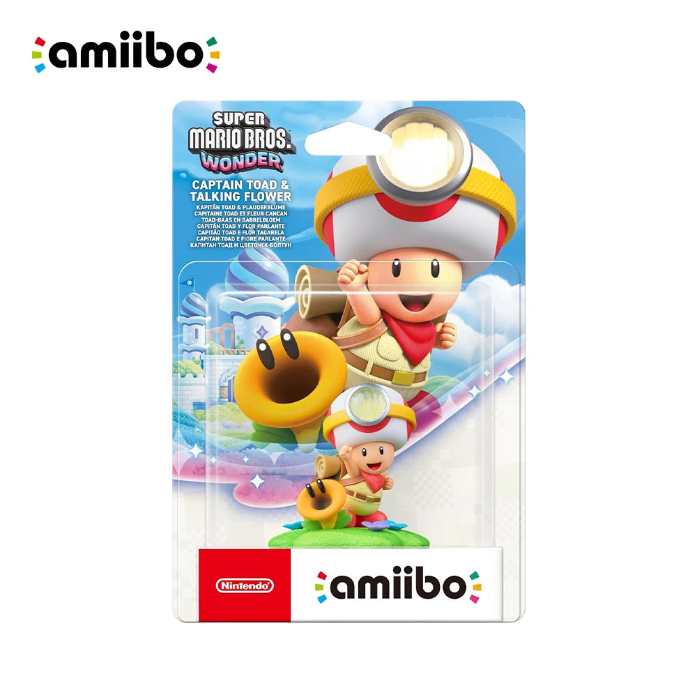 Nintendo Switch Amiibo - Elephant Mario/Captain Toad & Talking Flower/Poplin & Prince Florian - Super Mario Bros. Wonder series