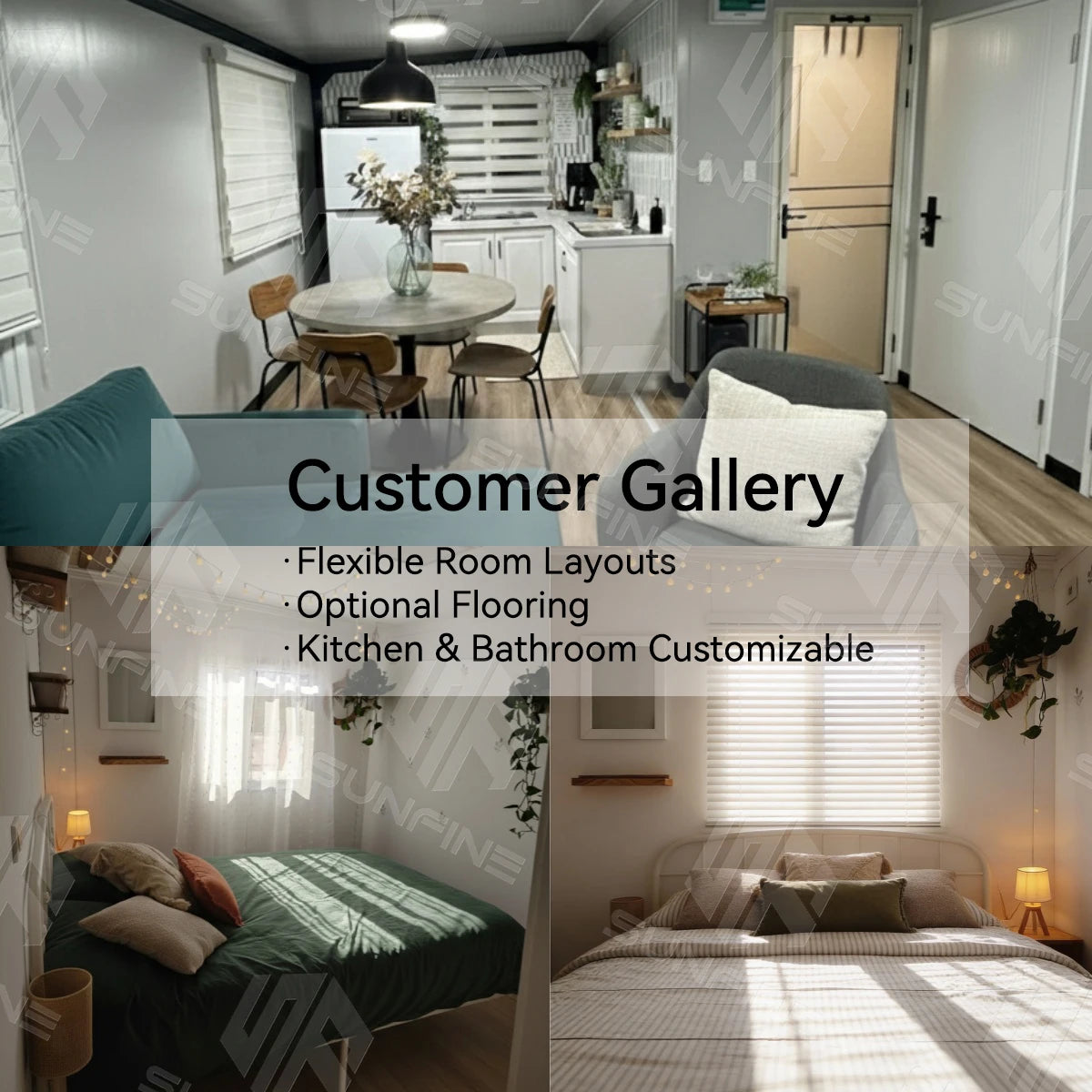 Customized Modular House 3 Bedroom Durable Modulares Containerhaus Capannone Prefabbricato Modular Steel House Homes With Bathro