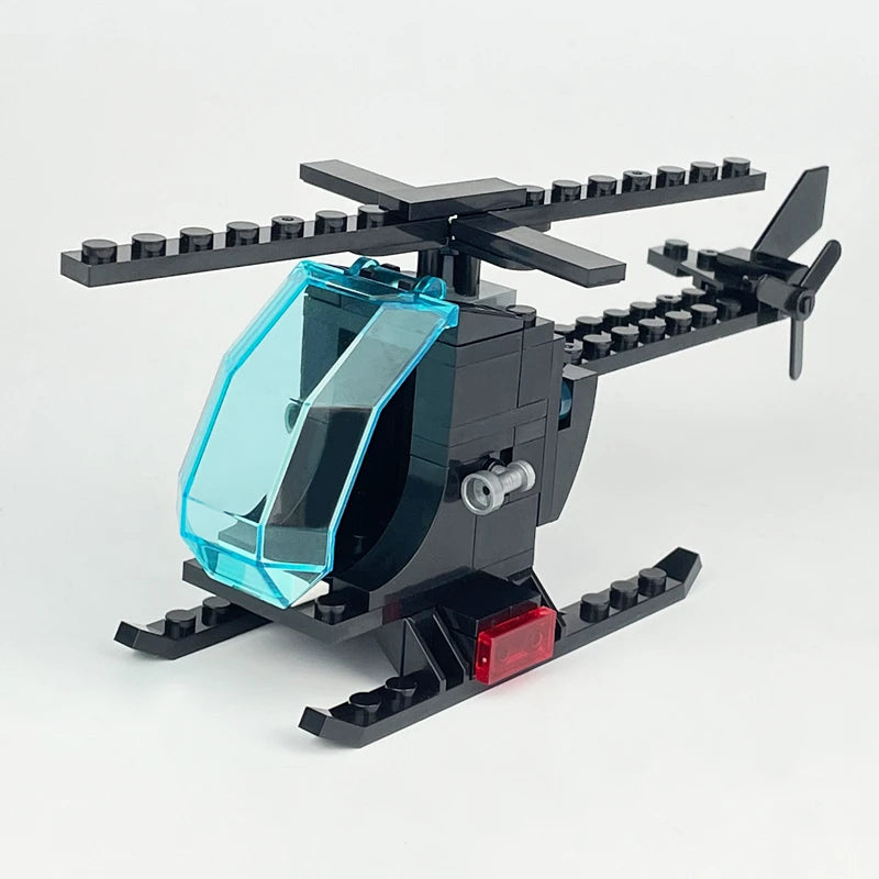 Militarys Riot Truck Helicopter Camouflage Commando Wranglers Car Off Roader Building Blocks Classic Model Sets Bricks Kids Kits
