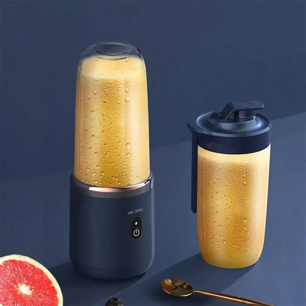 Compact Mini Portable Juicer Cup - Citrus Juicers With Fruit Squeezer, Food Mixer, Ice Crusher, And Charging Function - Multi-Functional, Easy To Clean, And Space-Saving Design