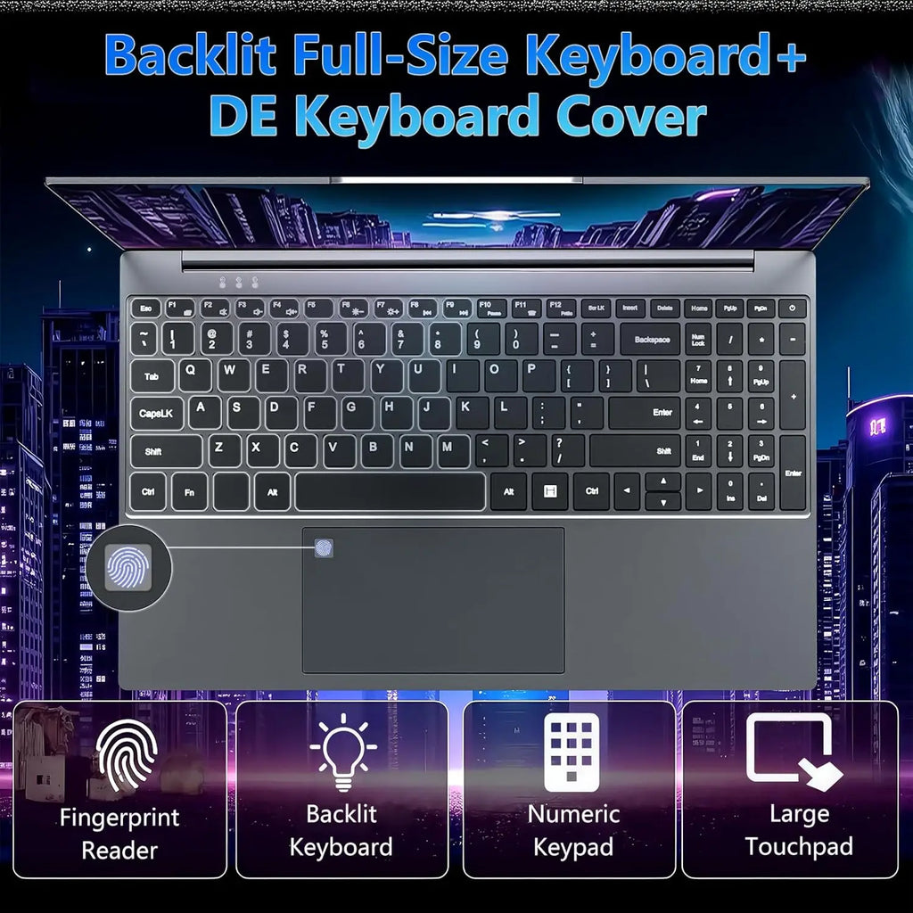 15.6" Laptop Computer Intel Core I9 10980HK 9900U Windows 11 16GB RAM 1TB 2TB SSD Portable Gaming Laptops Computer Notebook PC
