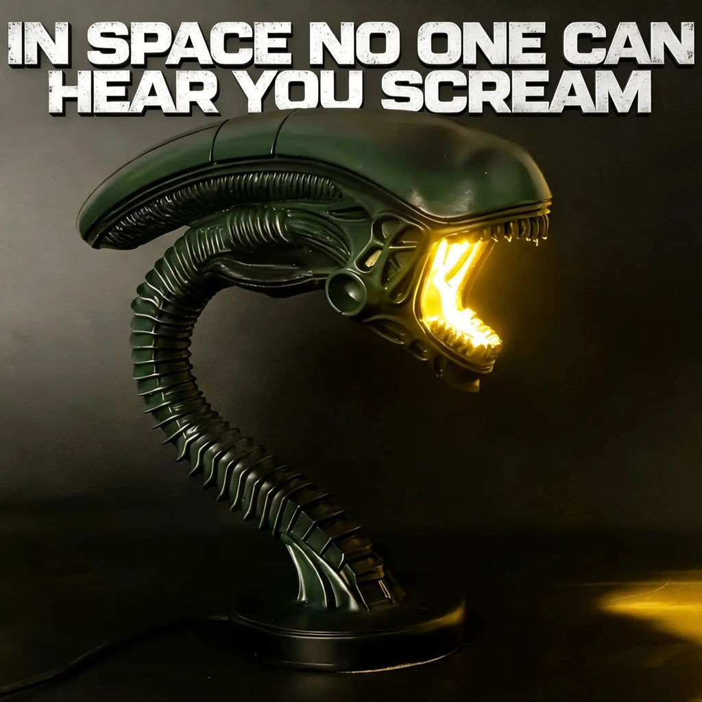 Resin Alien Statue Lamp, Bedroom Living Room Desk Decor, Extraterrestrial Life Form Night Light, Home Decoration Gift
