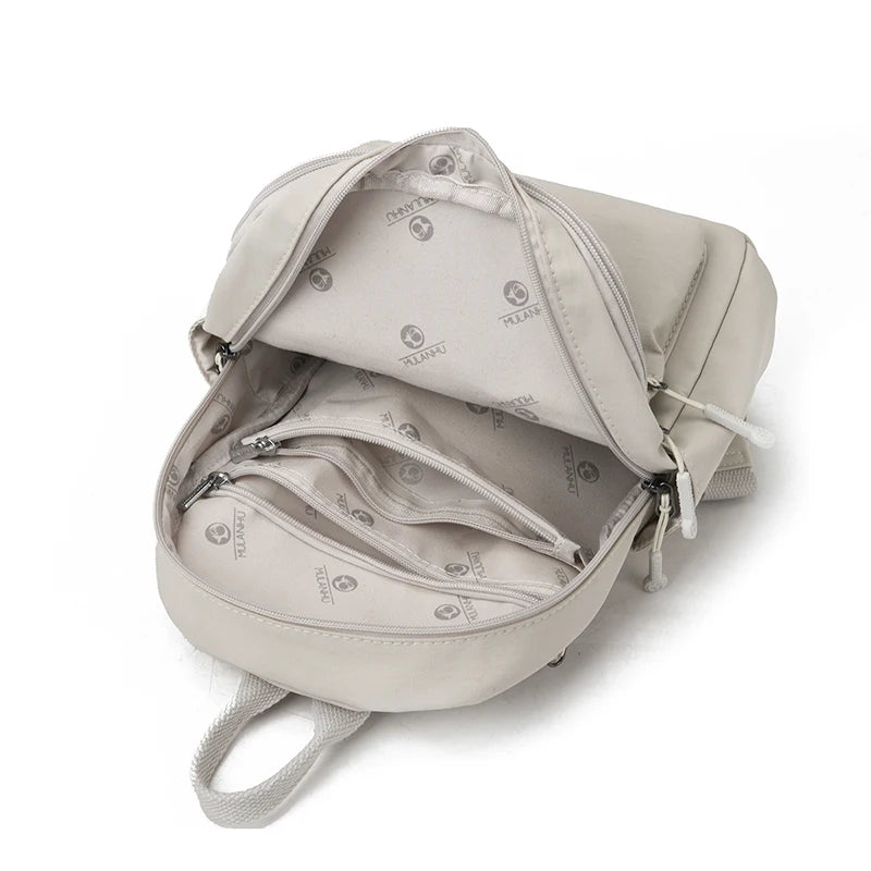 Casual Multi Pockets Backpacks for Women Waterproof Nylon Daypack Women Lightweight Back Pack Ladies Large Capacity Travel Bags
