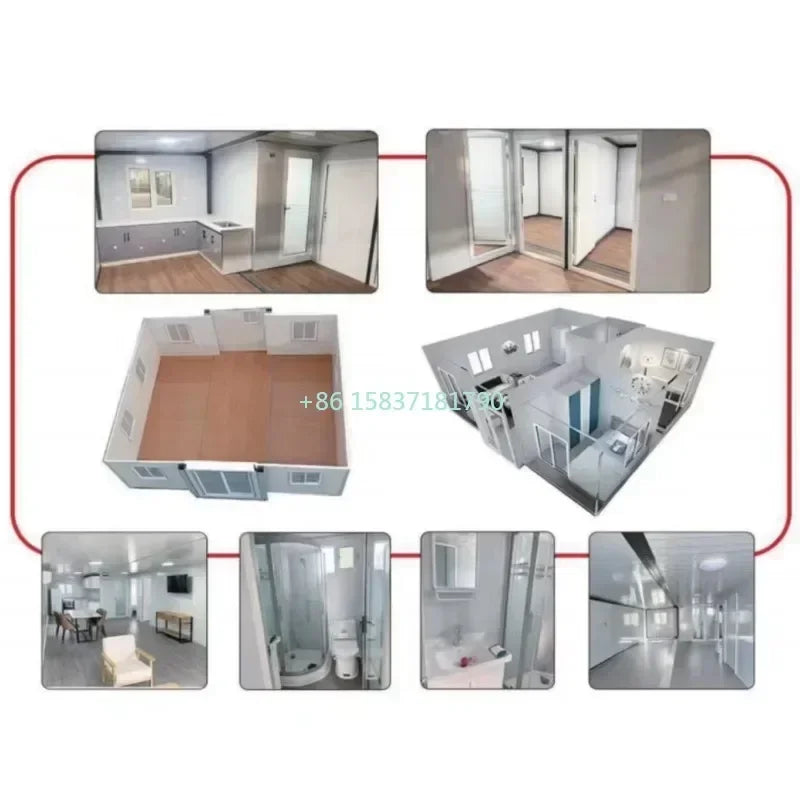 2 Bedroom Container House Luxury Predfabricated Container Homes 20ft 40ft Expandable Container House with Bathroom Garden Room