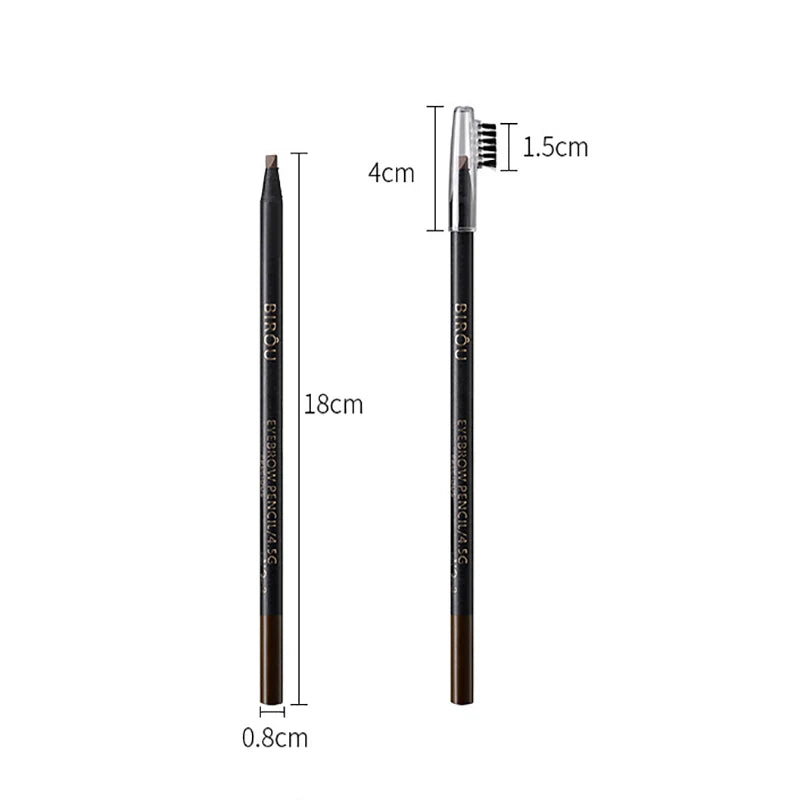 HAOZHUANG Pull Eyebrow Pencil Black Makeup High Quality Wild Line Eyebrow Pencil Hard Core Flat Head Pen White Waterproof