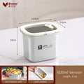 Snainy Pure 304 Stainless Steel Kitchen Fridge Oganizer Micro-vacuum Preservation Crisper Microwave-safe Glass Cover Bento Box