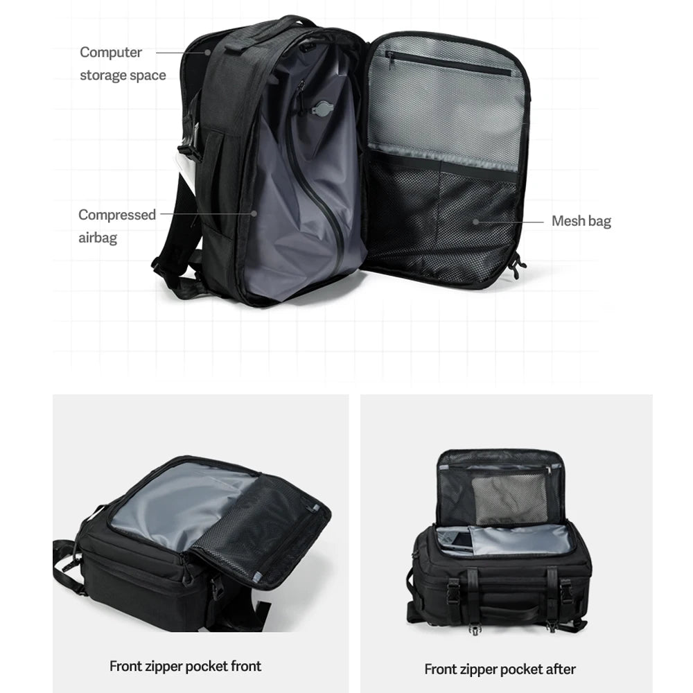 NINGKIN Travel Backpack Vacuum Compression 40L Laptop Backpack Business Large Capacity School Backpack Expanded Hiking Backpack