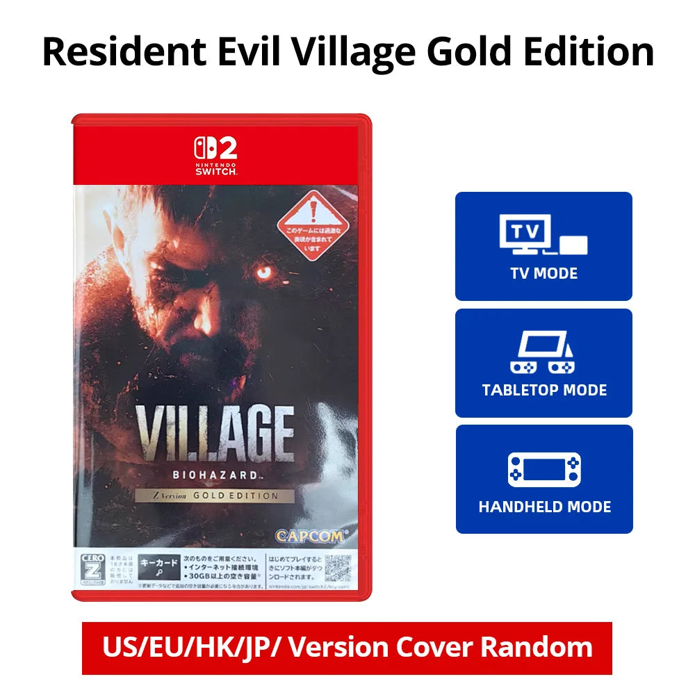 Nintendo Switch 2 Game  - Resident Evil Village Gold Edition - Games Physical Cartridge for Switch 2