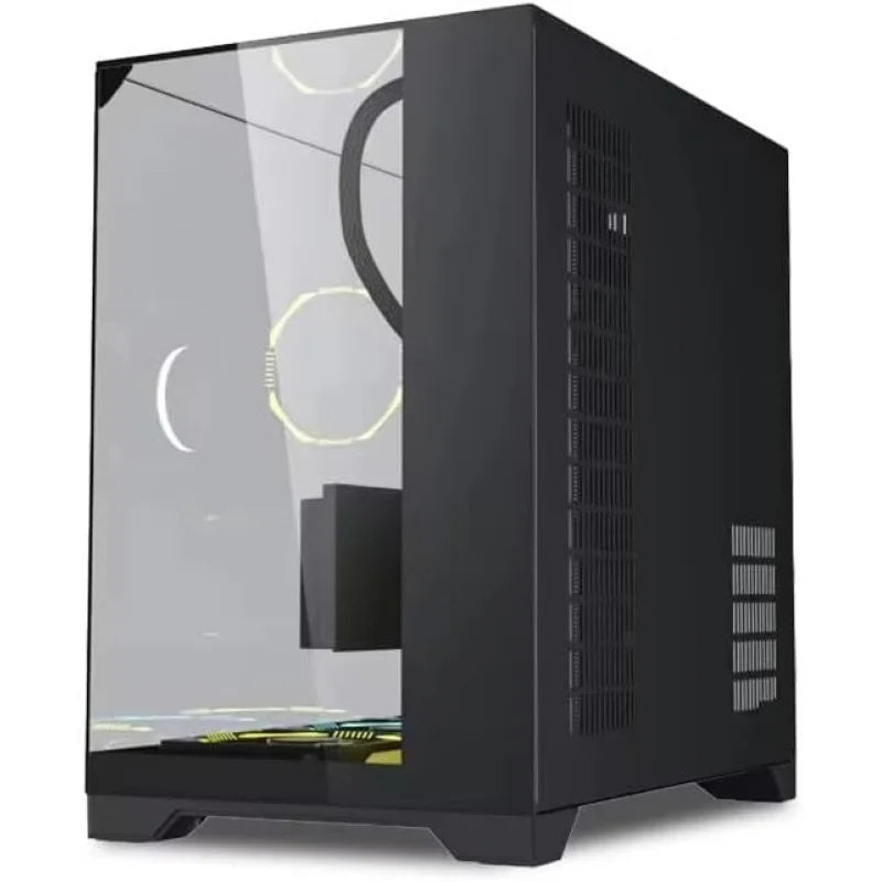 HALL GAMING O11 Vision Compact Stainless Steel ATX Mid Tower PC with Contact Back Support - O11VPX Black Case PC
