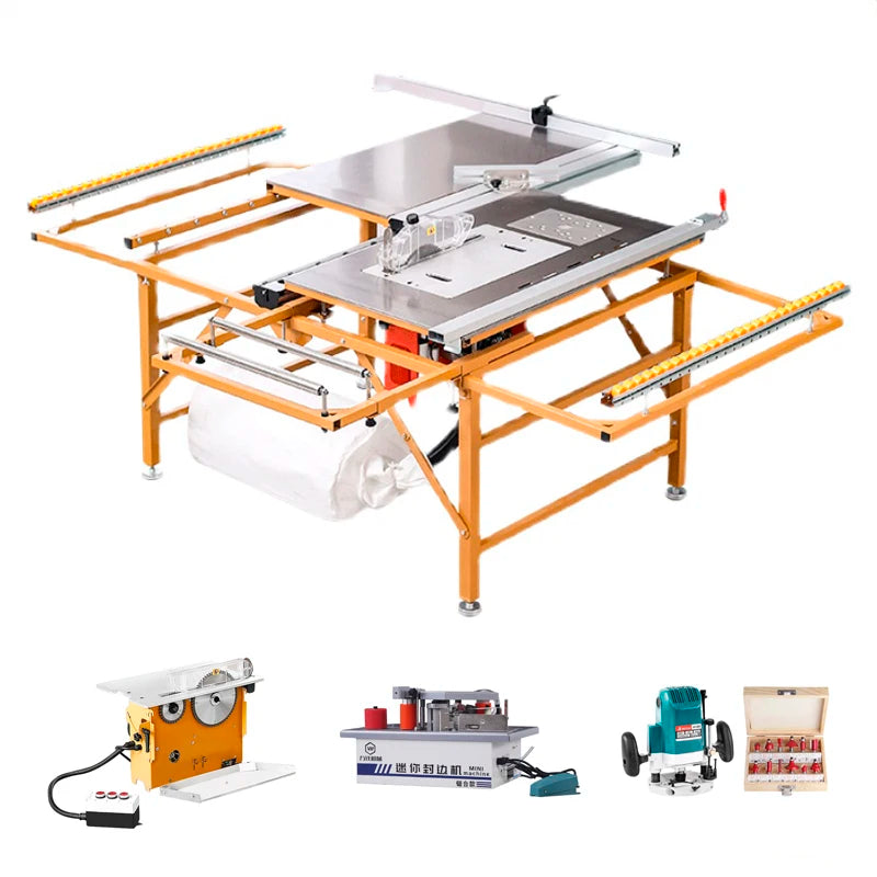 New woodworking saw table dust-free cutting saw multi-function folding portable workbench cutting saw